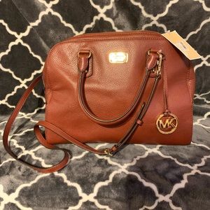 BNWT Michael Kors Sandrine Large Leather Satchel